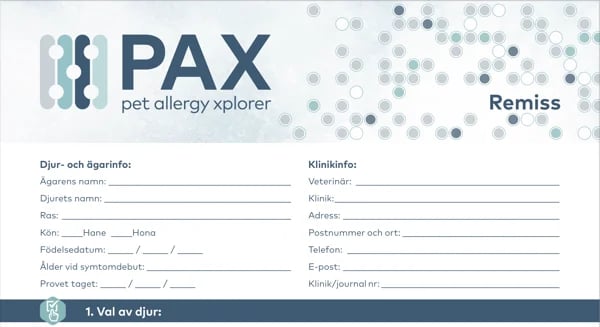 Bild av digital remiss till PAX allergiserumtest